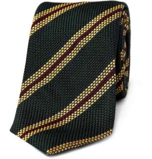   Accessories  Ties  Neck ties  Slim Striped Woven Silk Tie