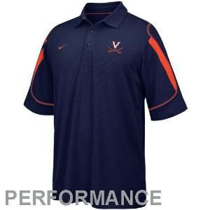   : Nike Virginia Cavaliers Navy Blue Stiff Arm Polo: Sports & Outdoors