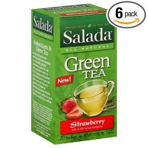 Salada All Natural Tea, Strawberry with a Hint of Lemongrass, 20 
