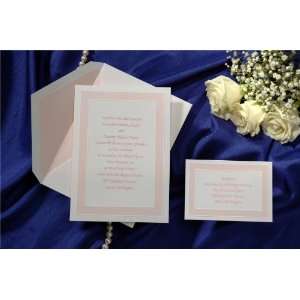  Simple Petal Pink Border Wedding Invitations Health 