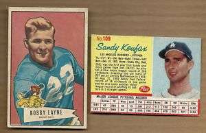 1962 POST CEREAL SANDY KOUFAX # 109  