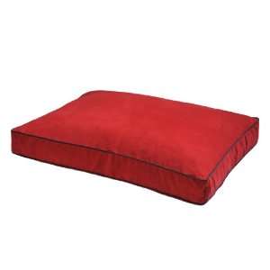 Dog Gone Smart X Large Red Rectangular Dog Bed with Graphite Piping