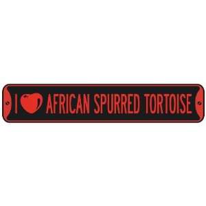   I LOVE AFRICAN SPURRED TORTOISE  STREET SIGN