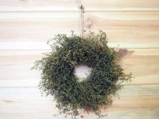 PRIMITIVE Green Sweet Annie Wreath~Small Country Farmhouse Style 