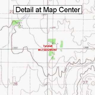 USGS Topographic Quadrangle Map   Tyndall, South Dakota (Folded 