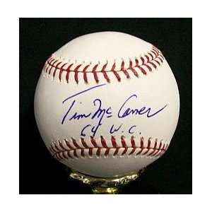 Tim McCarver Autographed Baseball   64 WC   Autographed Baseballs 