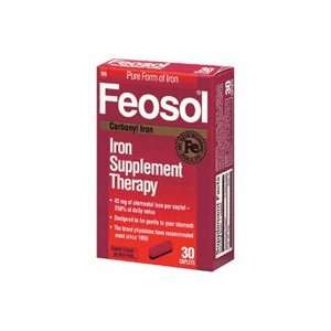 Feosol Iron 45 Mg Supplement Therapy with Carbonyl Iron Caplets   30 