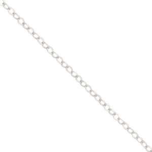  Curteis 18 / 46cm Hammered Trace Chain in Sterling Silver 