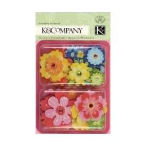  K&Company Layered Accents Bright Flowers; 3 Items/Order 