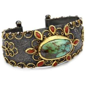  Stella Flame Nadira Turquoise Domed Cuff Bracelet 