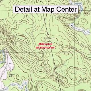 USGS Topographic Quadrangle Map   Millinocket, Maine (Folded 