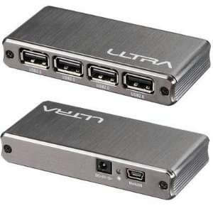 com Ultra Products Ult40476 4 Port Aluminus Usb 2.0 Hub External Hot 