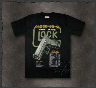 Glock Shooting Shirt T Shirt Waffe Weapon Pistol M L XL  