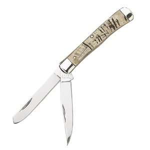  Trapper Genuine Ram Horn Handle Two Blades w/Pouch 