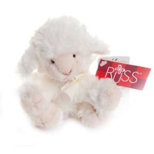  Russ Baby Lamb called Woolo 6 inch long pile white plush 
