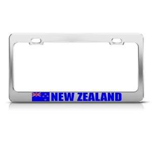  New Zealand Flag Country license plate frame Stainless 