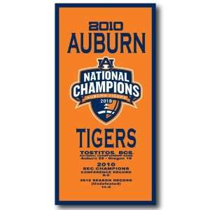 Auburn Tigers 18 x 36 2010 BCS National Champions Orange Vertical 