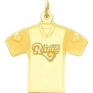   14K Gold NFL St. Louis Rams Football Jersey Charm: Sports & Outdoors