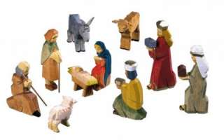 10 teilig (mit Maria, Josef, Kind, 3 Könige, Hirte, Schaf, Esel 