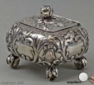 Zuckerdose Silberdose Dose Dosen Antik Antike 800 Silber Jugendstil 