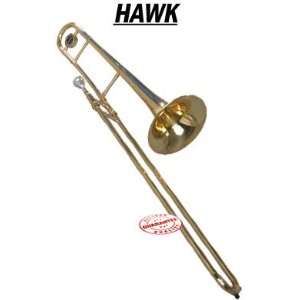 Hawk Gold Lacquer Slide Tenor Bb Trombone, WD TB315 