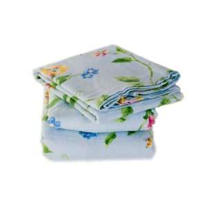   Queen Summer Days Green 100% Cotton Flannel Sheet Set: Home & Kitchen