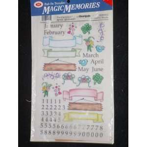  Decorative Months Rub On Decal Arts, Crafts & Sewing