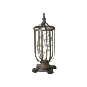   Finish Iron And Glass Candle Holder Stand Lantern: Home & Kitchen