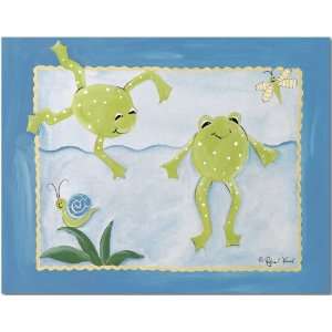    Doodlefish Gallery Wrapped 20x16 Wall Art, Frog Pond Baby