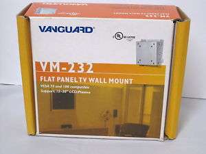 VANGUARD FLAT PANEL TV WALL MOUNT BRAND NEW VM 232  