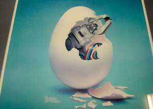 Vintage 1985 Robert Tinney Wall Picture Eggbot Print LE  