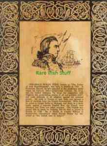 Theobald Wolfe Tone   Celtic Rebel & Fenian Bio Print  