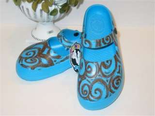 STARRY NIGHT~ WOMENS CLOGS SANDALS SHOES SIZE 7 BLUE  