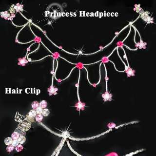 New Girls Crystal Chain Dance Head Piece Hair Band Tiara A152  