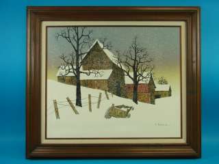 Hargrove Mail Pouch Barn Winter Landscape Painting  