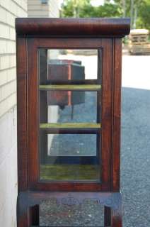 ANITQUE FRENCH JAPONISM DISPLAY CABINET BEVELED GLASS  