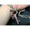 2pcs Different hello kitty crystal key necklace A38  