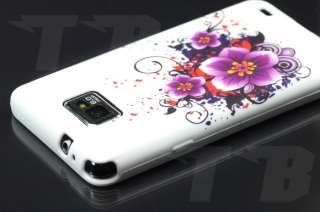 Schutz Hülle Weiß für Samsung Galaxy S2 i9100 Orchidee Case / Cover 