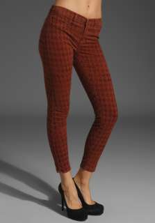 BRAND Houndstooth Print Pant in Syrah  