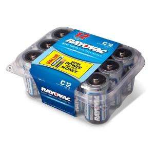 Rayovac Alkaline C Batteries (12 Pack) 814 12PPF 