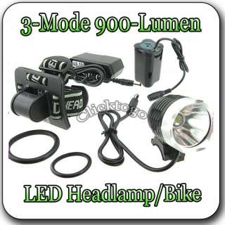 UltraFire LED Bike Light HeadLight 900 Lumen 3 Mode P7  