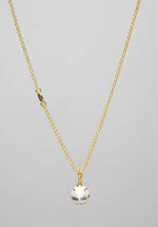 JUICY COUTURE Juicy Script Pearl Wish Necklace in Gold at Revolve 