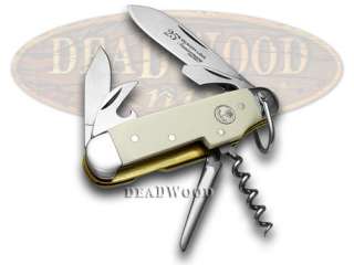   BRAND 1/300 25th Anniversary White Micarta Camp Pocket Knife Knives