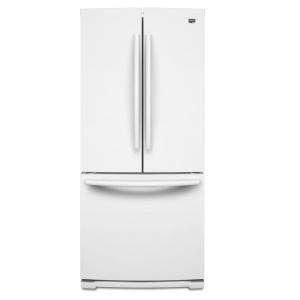Maytag 19.6 cu. ft. 30 in. Wide French Door Refrigerator in White 