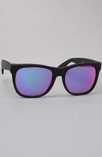 Super Sunglasses The Basic Wayfarer Sunglasses in Black Rainbow Lens 