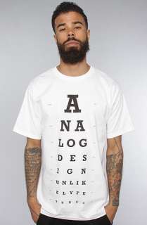 Analog The Eye Chart Basic Tee in White  Karmaloop   Global 