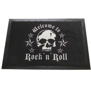 Fussmatte / Schmutzfangmatte, 40 x 60 cm, Rock n Roll   Skull