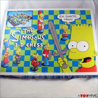 Simpsons 3D Chess Set complete open packaged  
