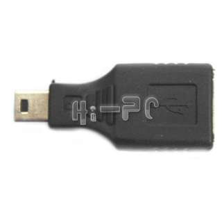 USB A Female to Mini USB B 5 Pin Male Adapter Converter  