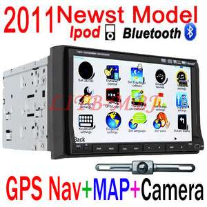   In Dash Car Stereo DVD CD  MP4 Player GPS RDS Bluetooth+Free Camera